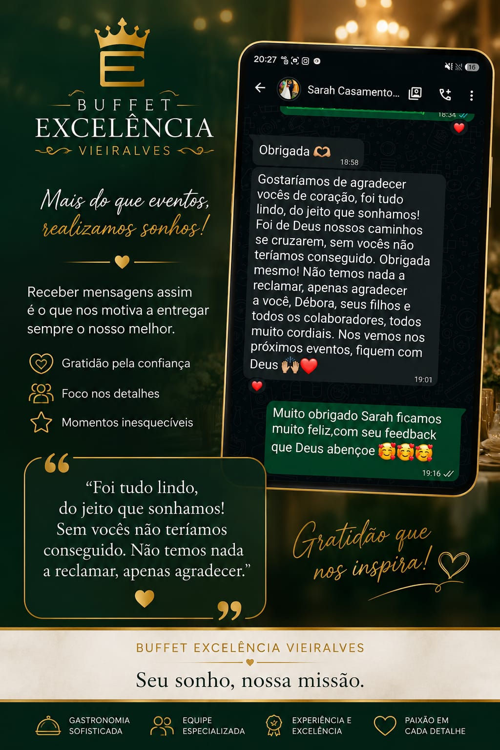 Depoimento de Sarah — Casamento
